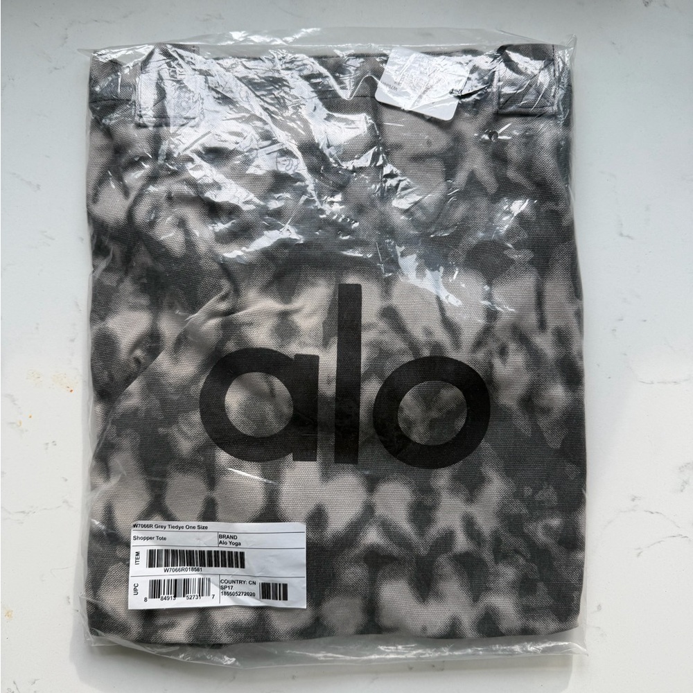 ALO Yoga Gray Tie Dye Tote Bag